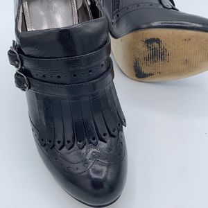 Enzo Angiolini Black Cutie Oxford Boots/Booties